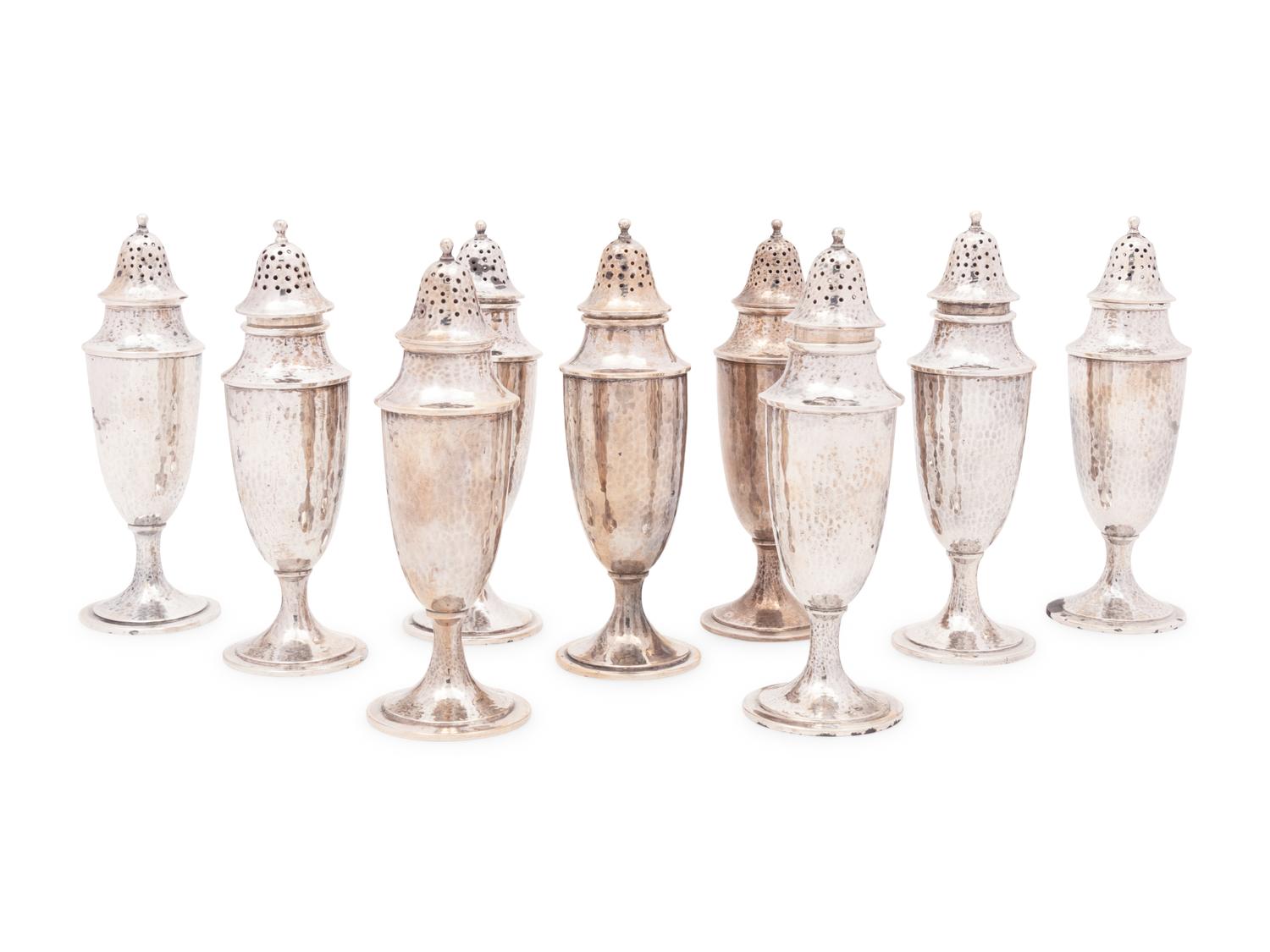 Eleven American Silver Casters