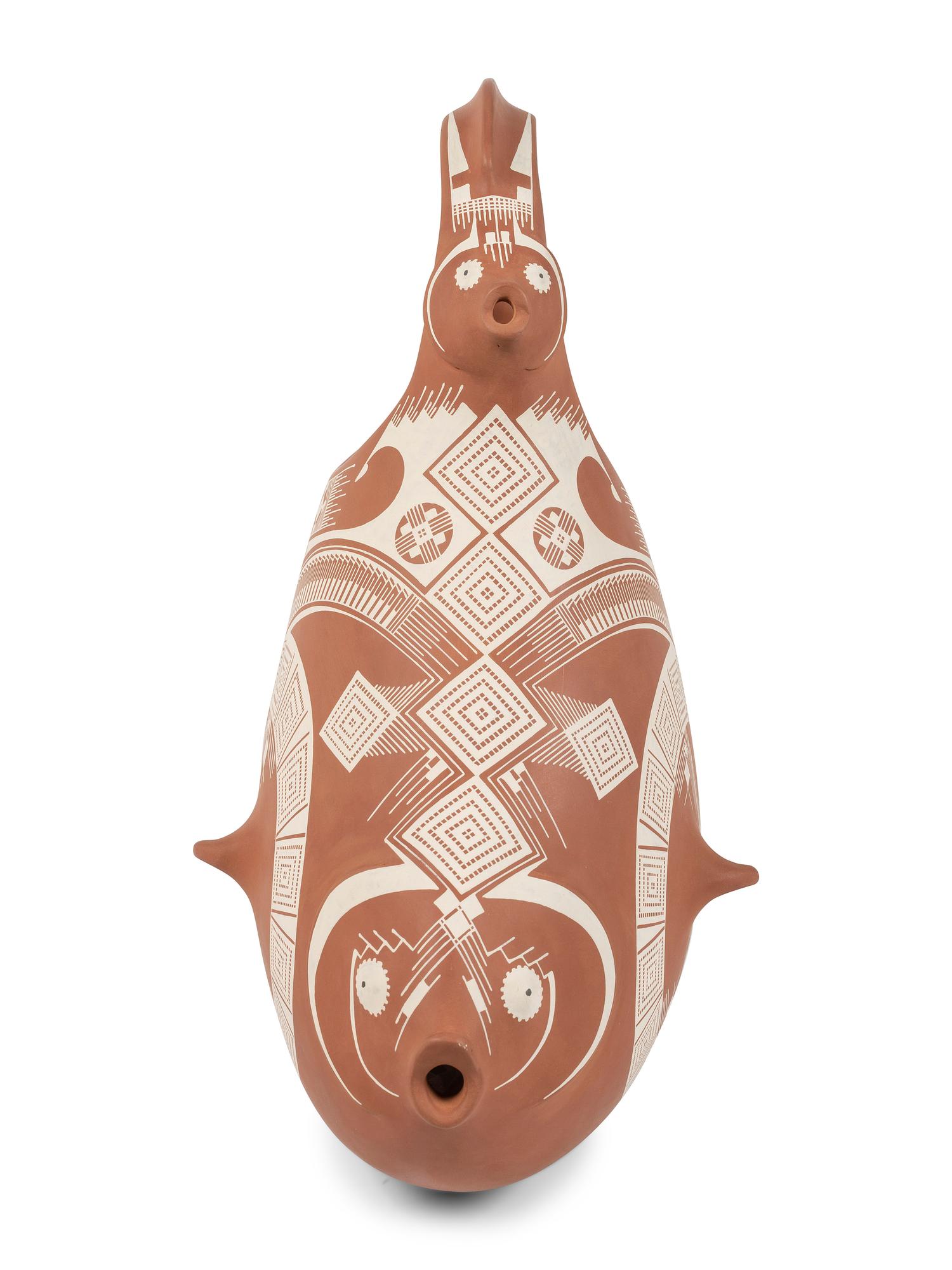 Hanging Pottery Fish Basket