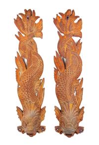 A Pair of Cast Iron Architectural Mounts Height 37 1/2 inches. — LATE 19TH/EARLY 20TH CENTURY