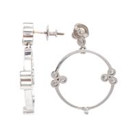 DIAMOND AND WHITE GOLD LOCKET AND EARRINGS
