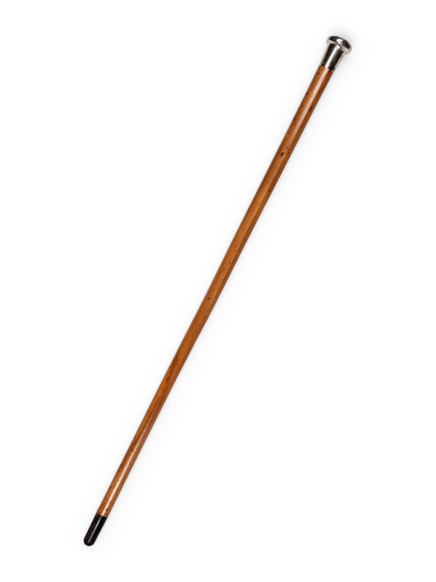 A English Silver Mounted Malacca Scrivener's 'System' Walking Stick