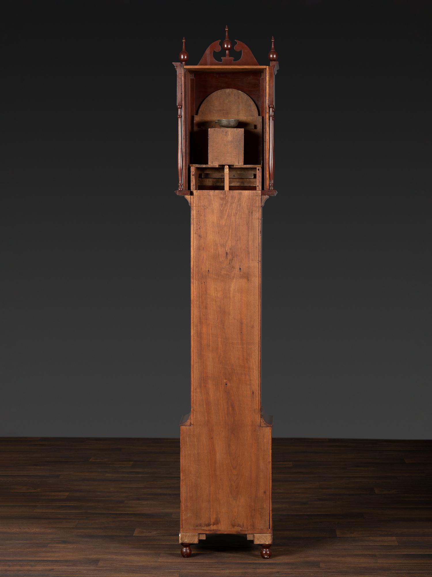 A Federal Cherrywood Tall Case Clock