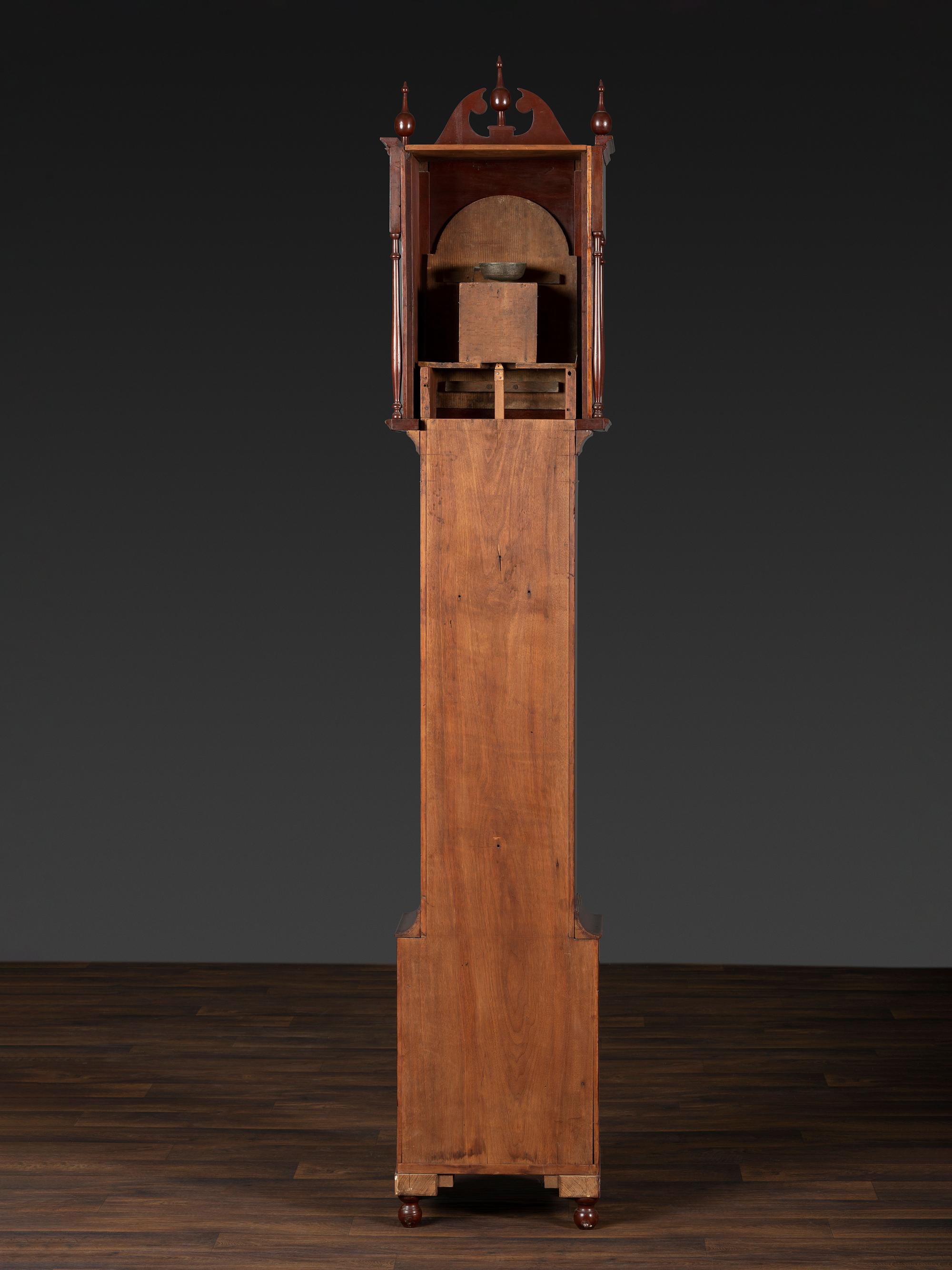 A Federal Cherrywood Tall Case Clock
