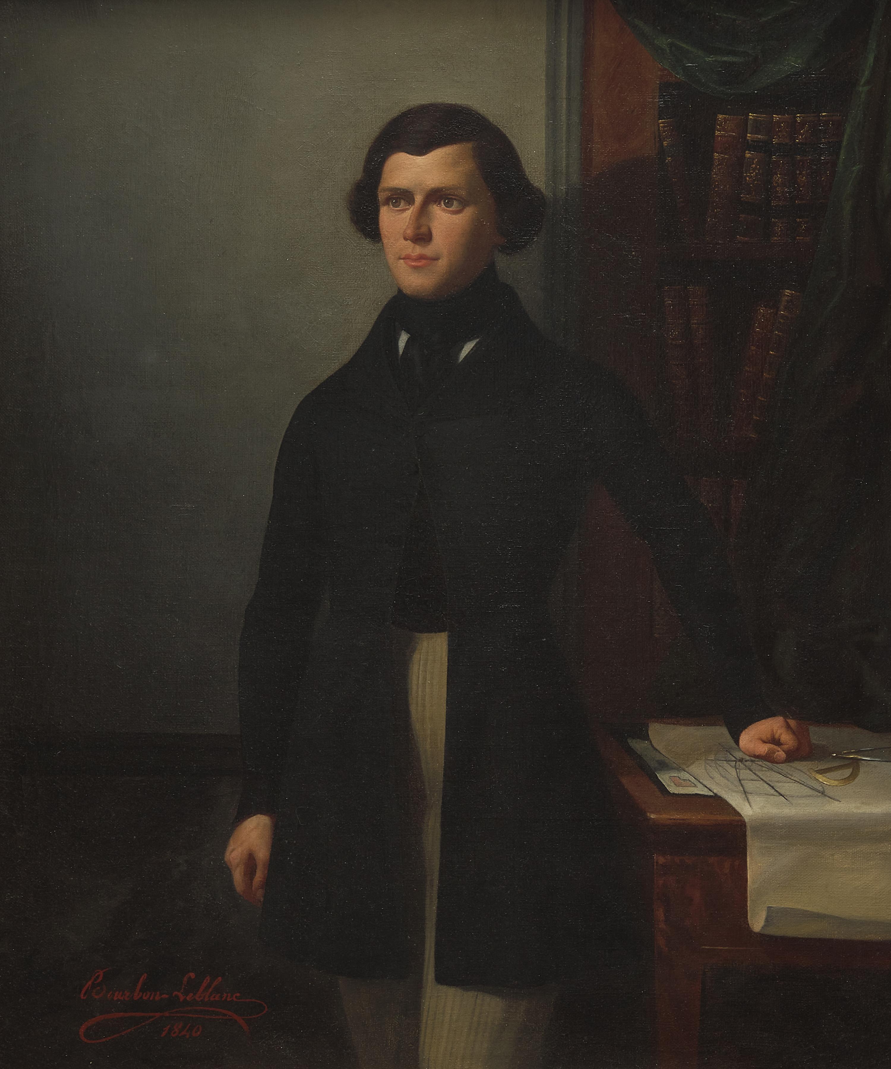 Louis Gabriel Bourbon-Leblanc (French, 1813-1902) — Portrait of a Gentleman, 1840