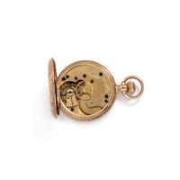 ELGIN, 14K YELLOW GOLD HUNTER CASE POCKET WATCH