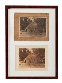 CURTIS, Edward, photographer. Old Grass House - Wichita . Signed proof print with finished photogravure.