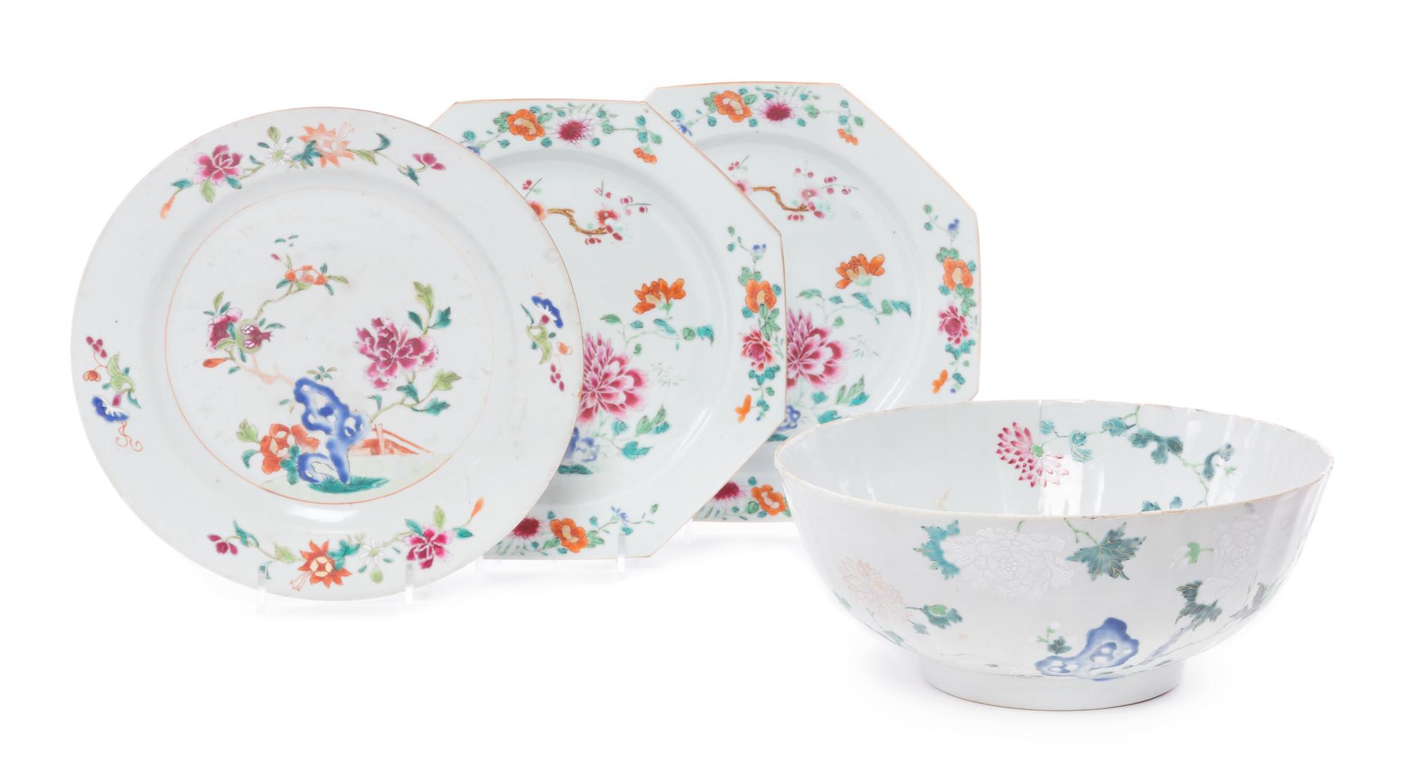 A Group of Four Chinese Export Porcelain Articles — 18TH CENTURY