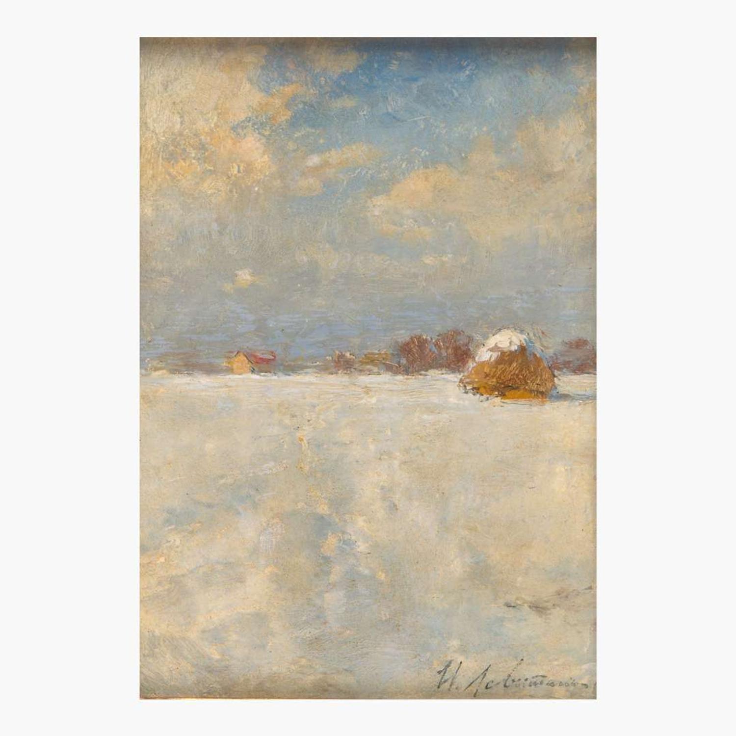 Isaak Levitan (Russian, 1860–1900) Lone Haystack in the Snow