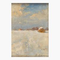 Isaak Levitan (Russian, 1860–1900) Lone Haystack in the Snow