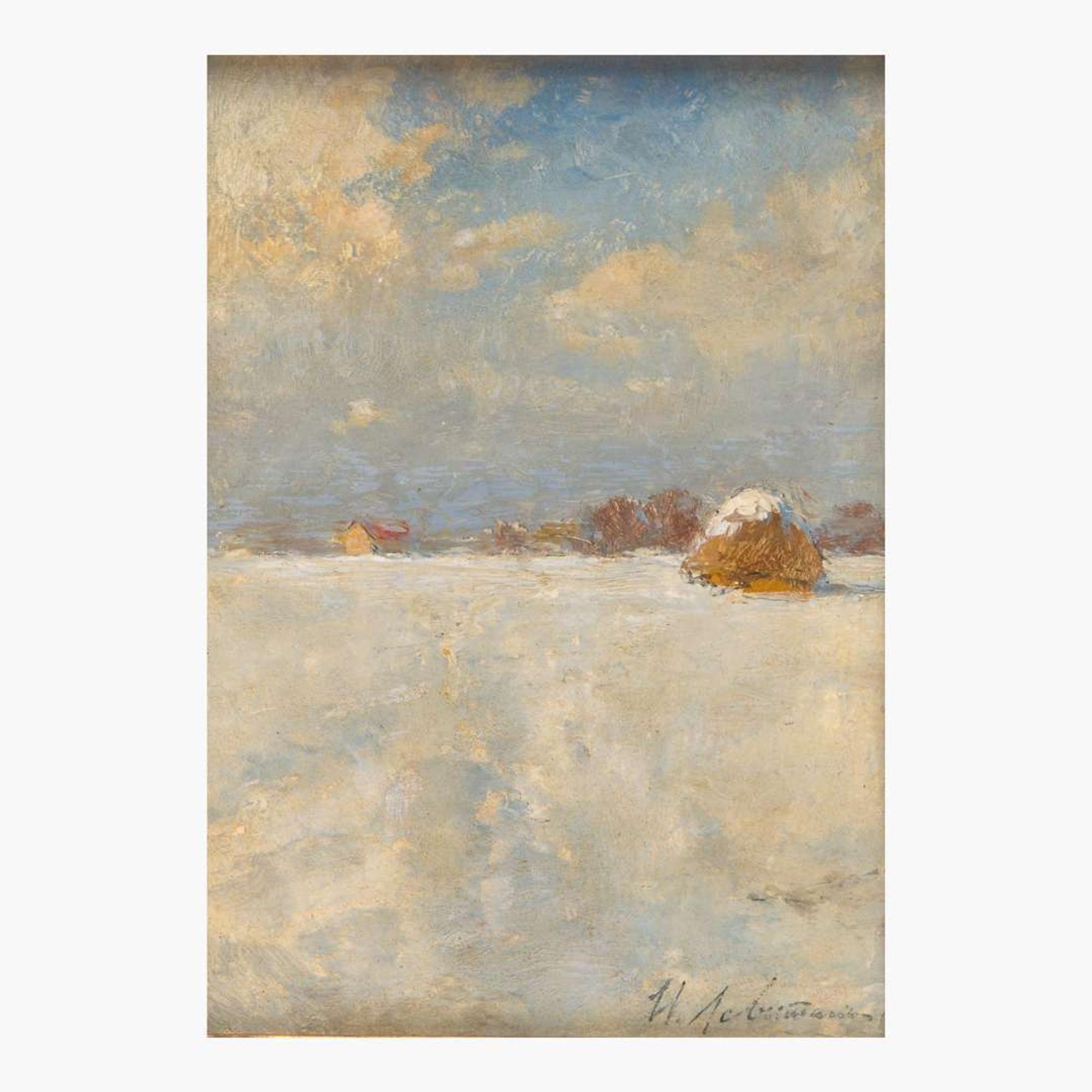 Isaak Levitan (Russian, 1860–1900) Lone Haystack in the Snow