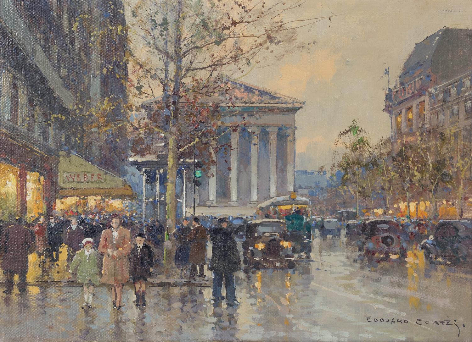 Edouard Leon Cortes, (French, 1882-1969), Place de la Republique