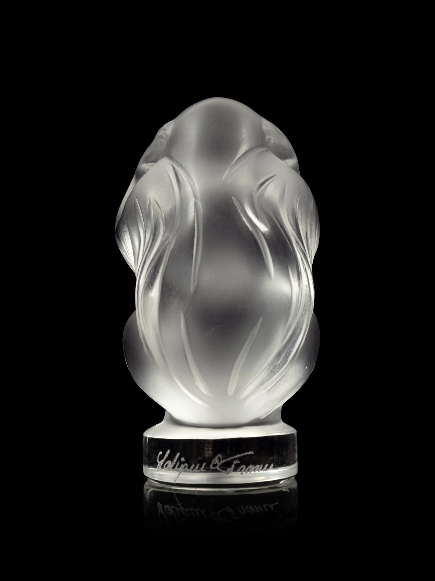 A Set of Three Lalique Sagesse Figures