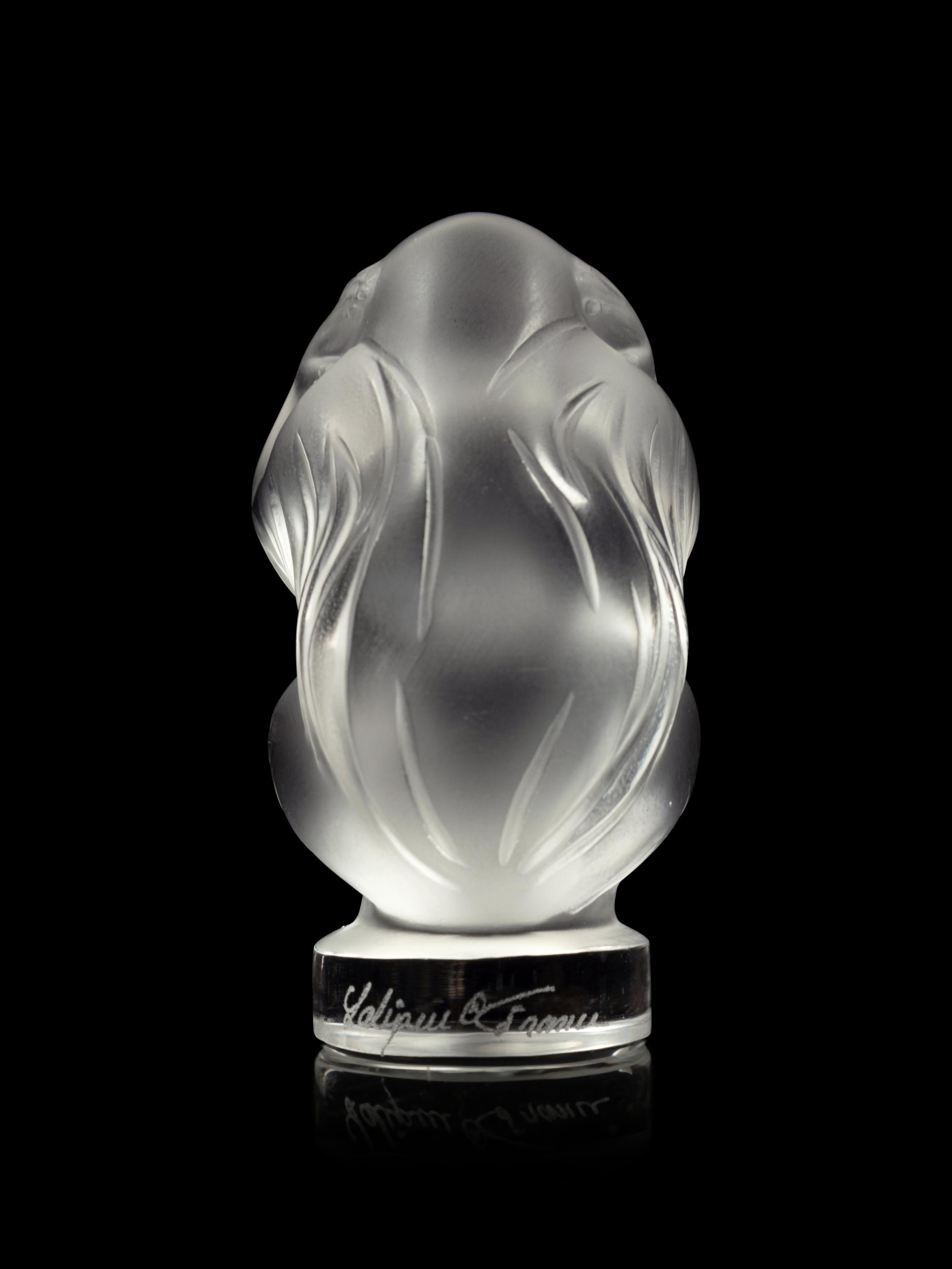 A Set of Three Lalique Sagesse Figures