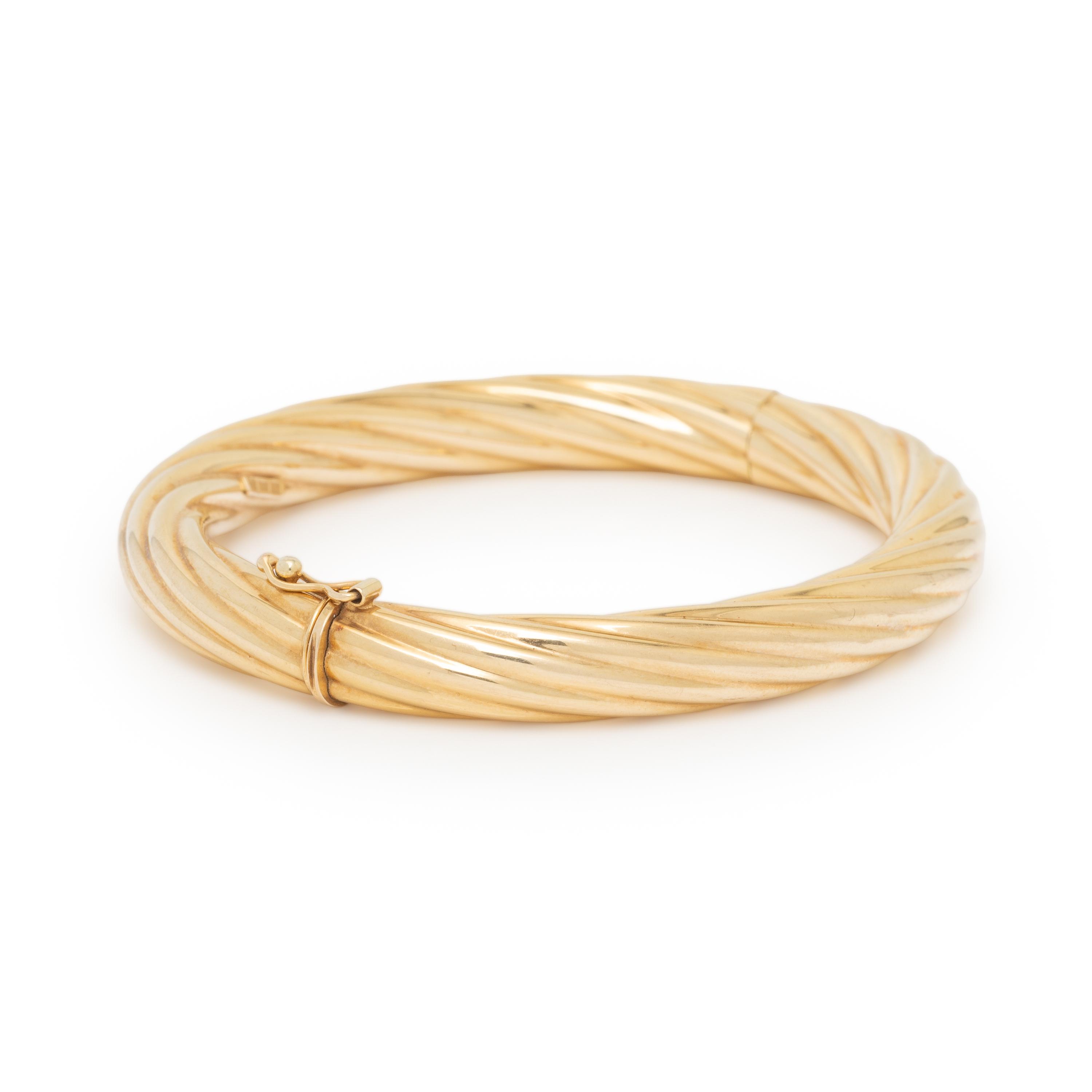 Two Gold Bangle Bracelets