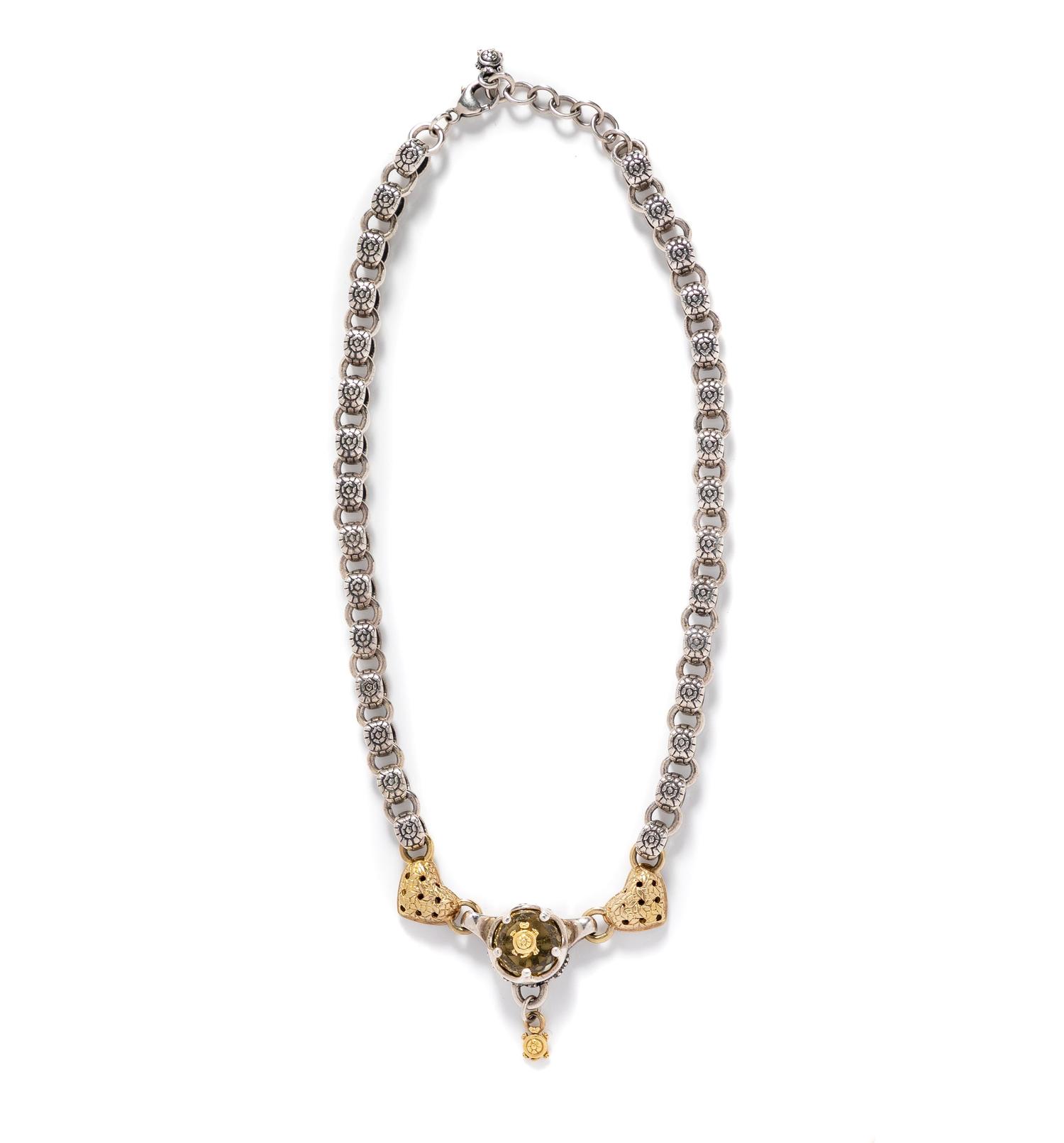 SAINT BY SARAH JANE, CITRINE, SILVER AND GOLD NECKLACE
