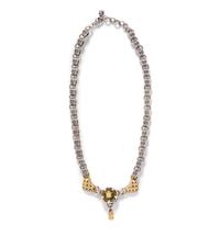 SAINT BY SARAH JANE, CITRINE, SILVER AND GOLD NECKLACE