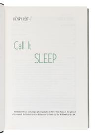 [FINE PRESS - ARION PRESS]. ROTH, Henry (1906-1995). Call it Sleep . San Francisco: The Arion Press, 1995.