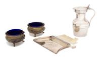 A Miscellaneous Group of Silver Table Articles, Various Makers, 20th Century, comprising a miniature pitcher, a pair of Frank Whiting f