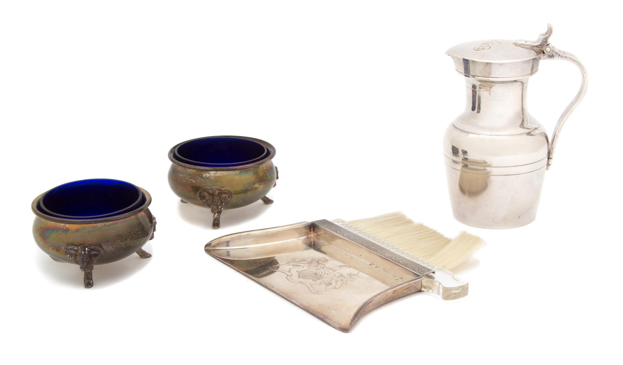 A Miscellaneous Group of Silver Table Articles, Various Makers, 20th Century, comprising a miniature pitcher, a pair of Frank Whiting f