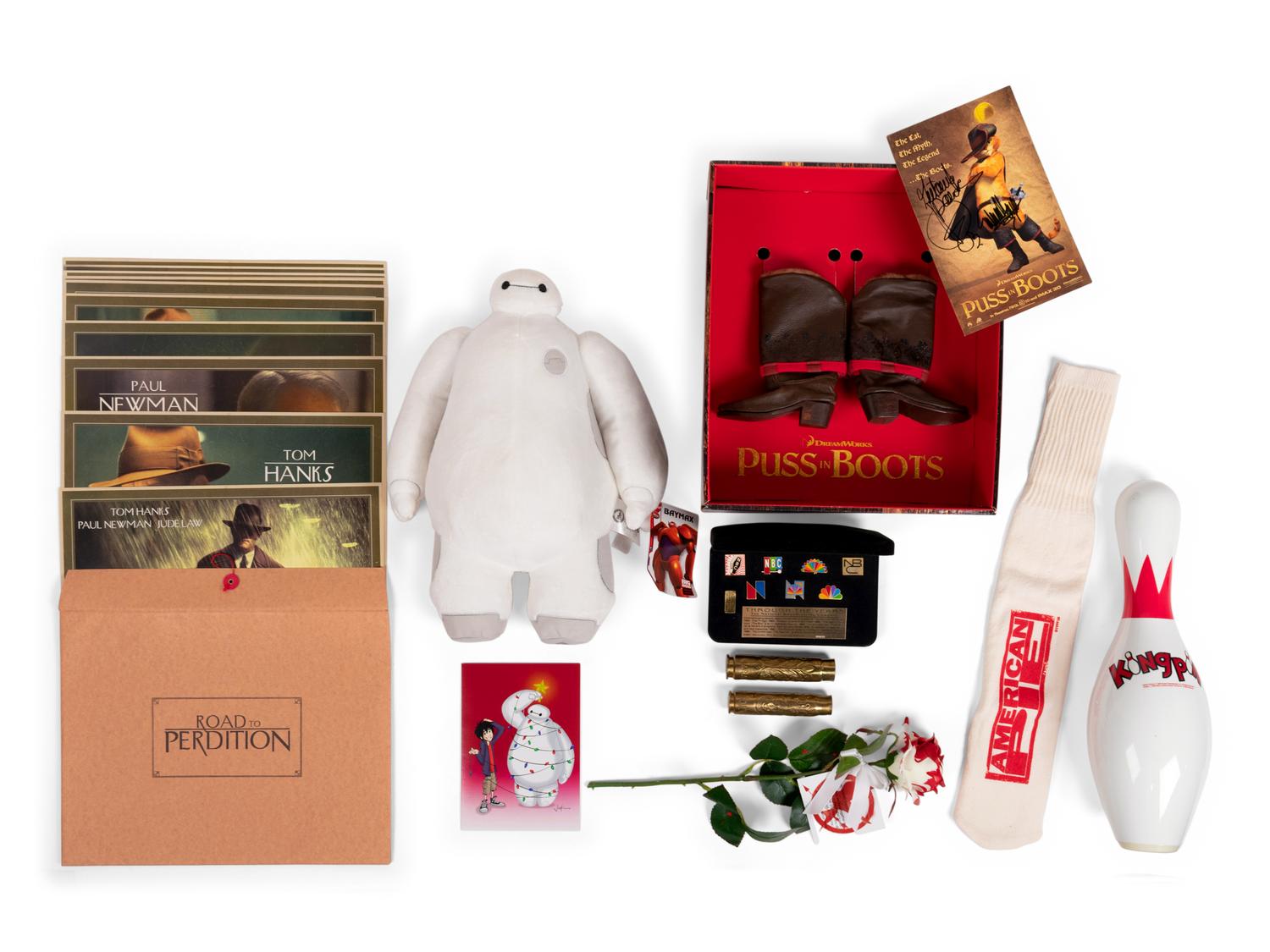 (Film Memorabilia) A group of memorabilia items from 7 films, comprising: