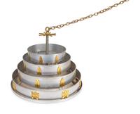 An Art Deco Four-Tiered Chandelier — 20TH CENTURY