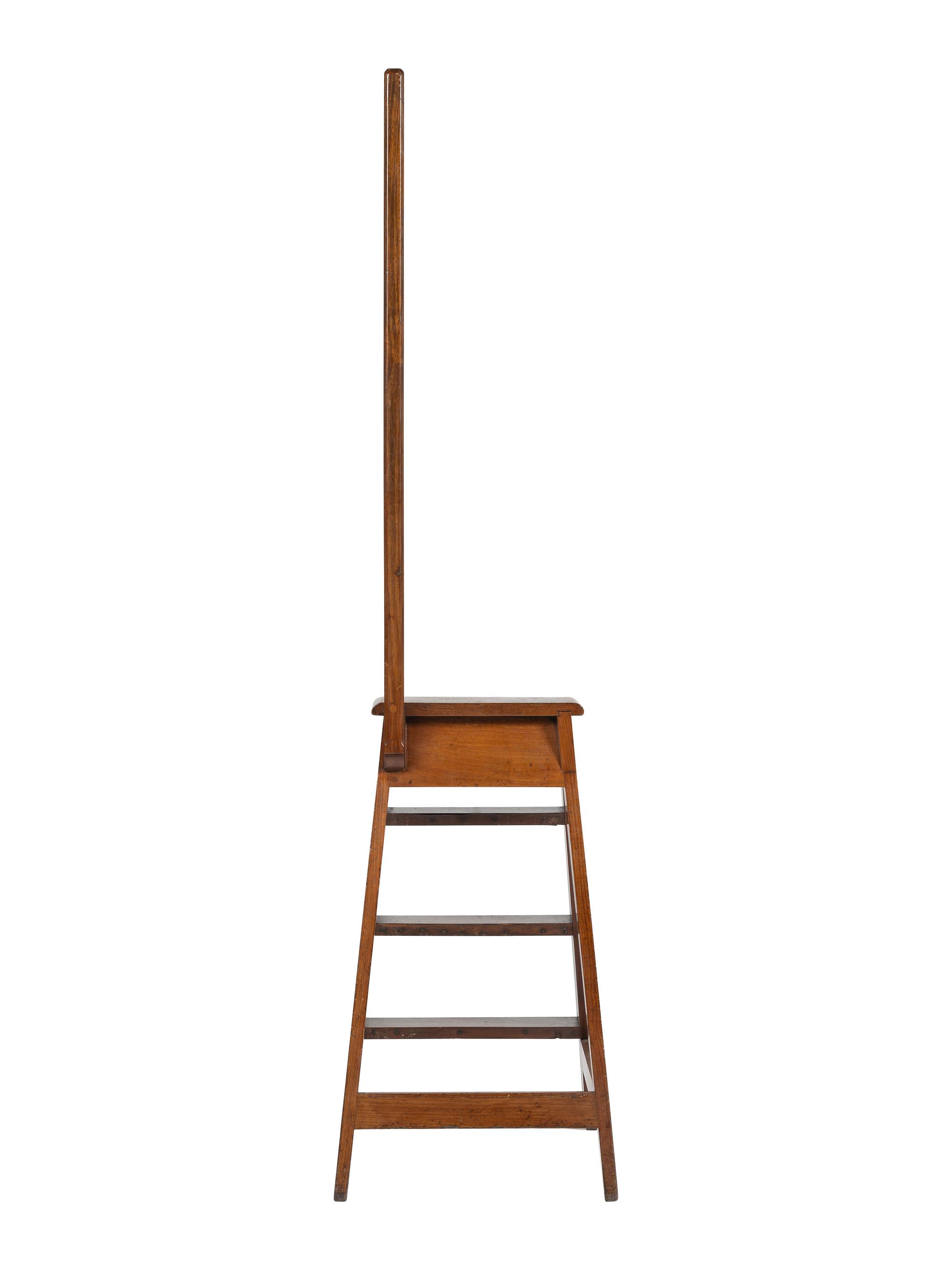 A Set of Walnut Library Steps