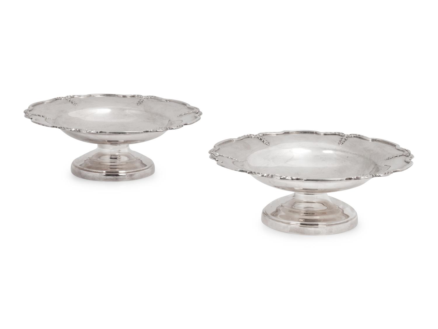 A Pair of English Silver Tazza