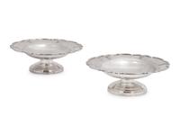A Pair of English Silver Tazza