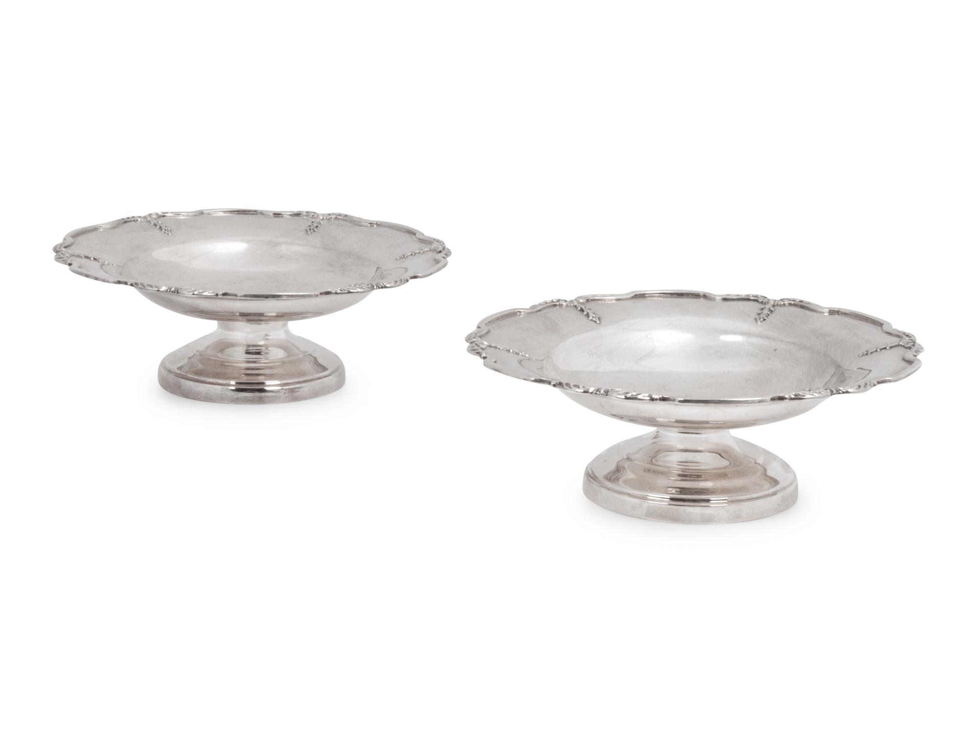 A Pair of English Silver Tazza