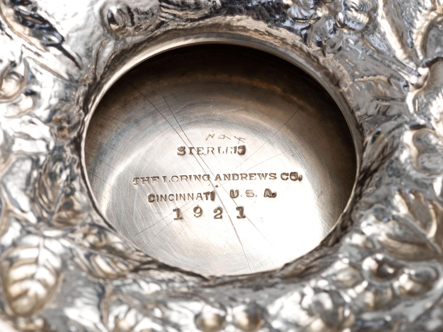 An American Repousse Silver Six-Piece Tea and Coffee Service