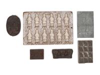 Six Metal Candy and Butter Molds