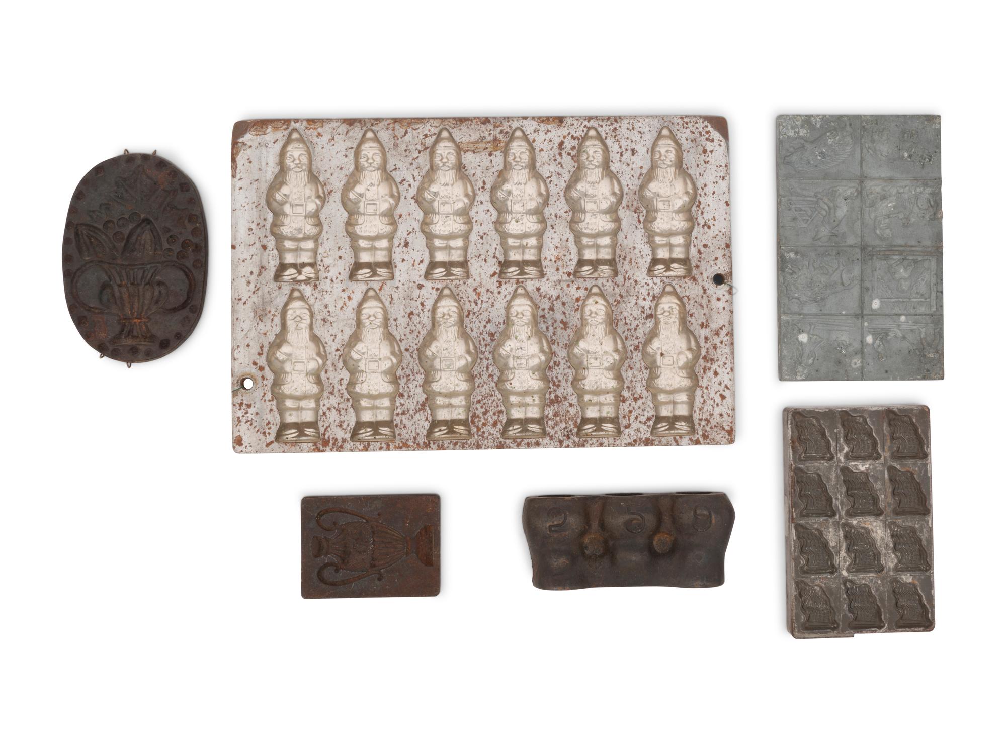 Six Metal Candy and Butter Molds