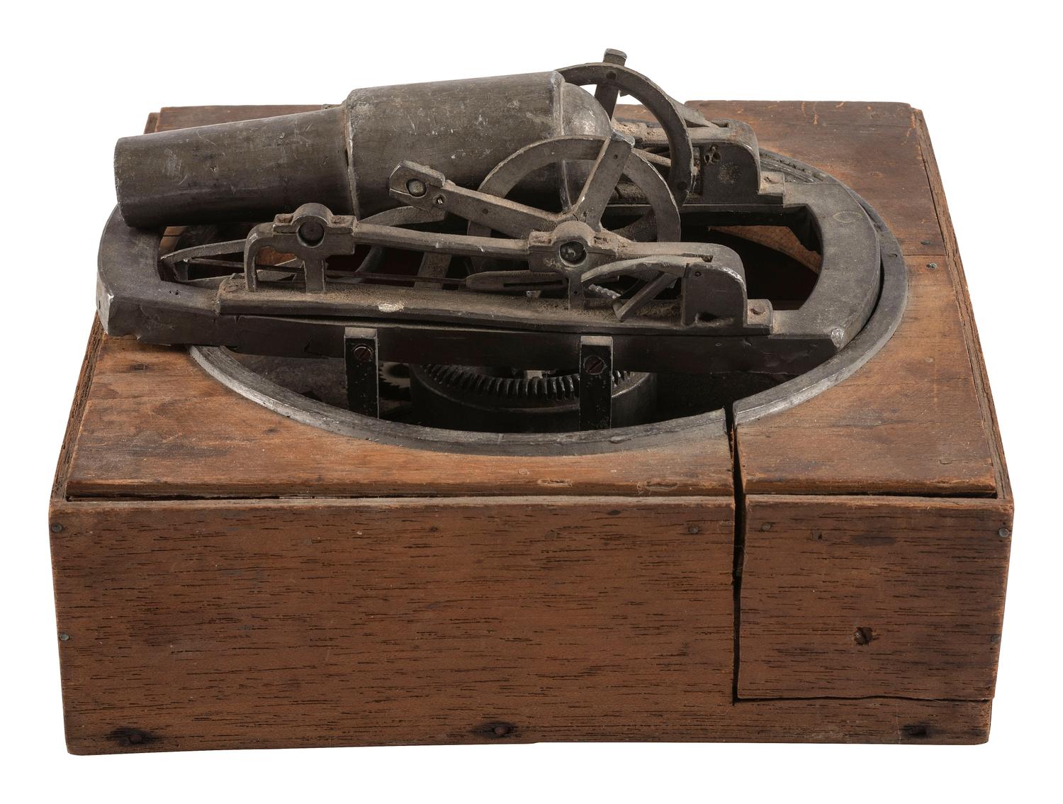 [SCIENCE & TECHNOLOGY]. Charles M. Hayden (1845-1934) archive featuring a patent model for a gun mount with associated photographs, letters, and sketchbook.