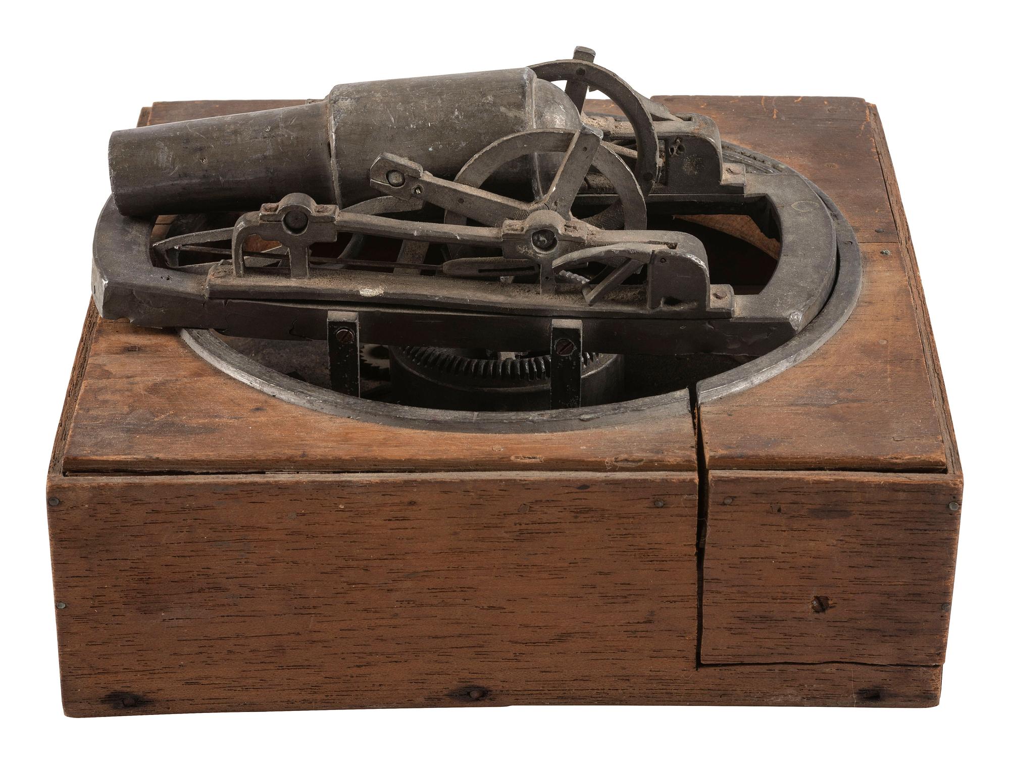 [SCIENCE & TECHNOLOGY]. Charles M. Hayden (1845-1934) archive featuring a patent model for a gun mount with associated photographs, letters, and sketchbook.