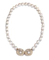 An 18 Karat Yellow Gold, Diamond and Cultured Pearl Necklace, 66.30 dwts.