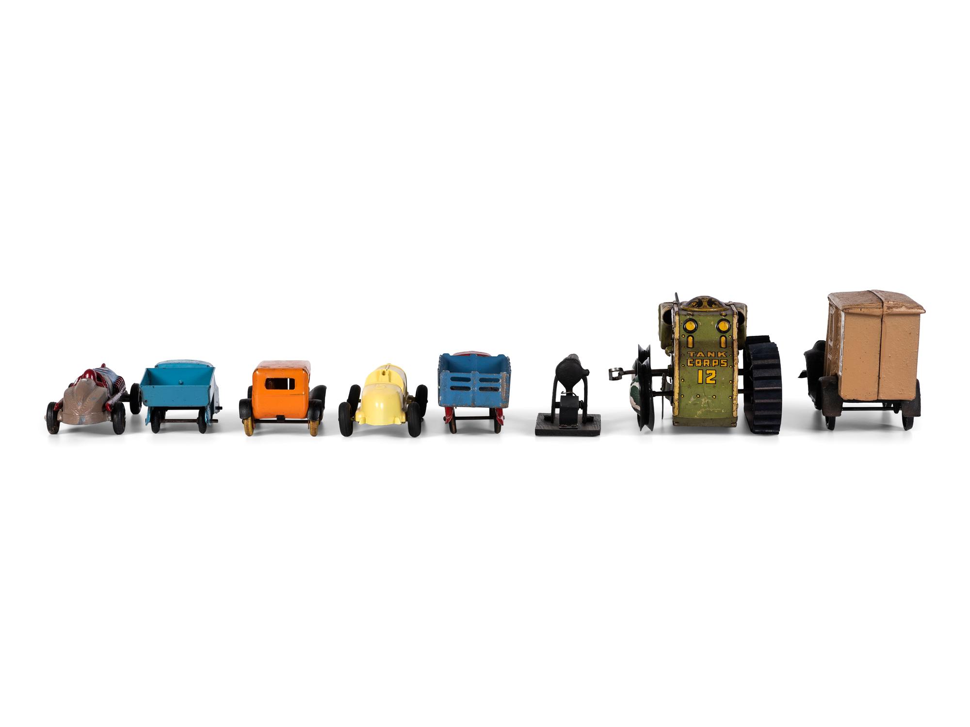 Eight Toy Automobiles