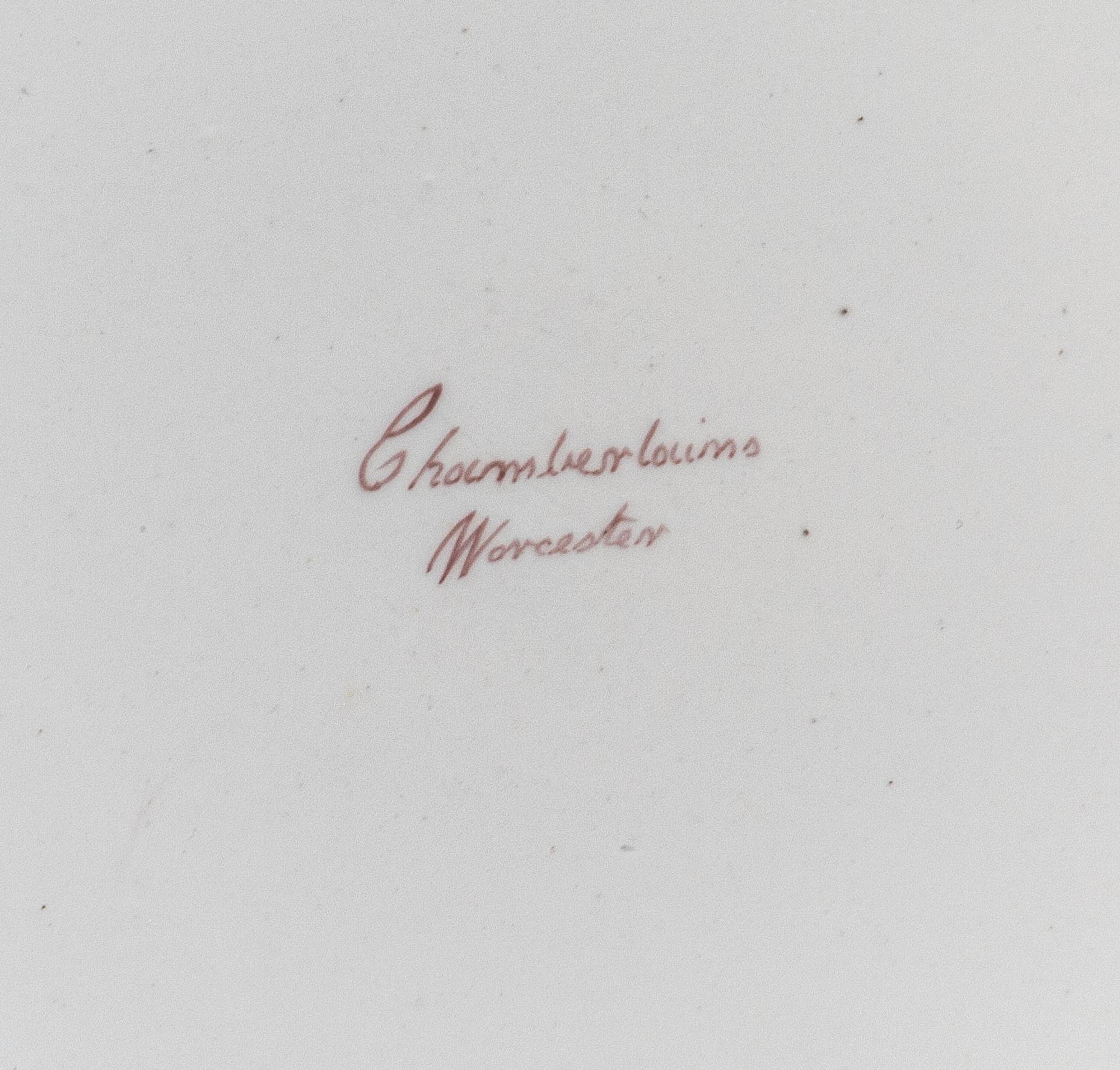 A Chamberlains Worcester Porcelain Sauce Tureen with Underplate