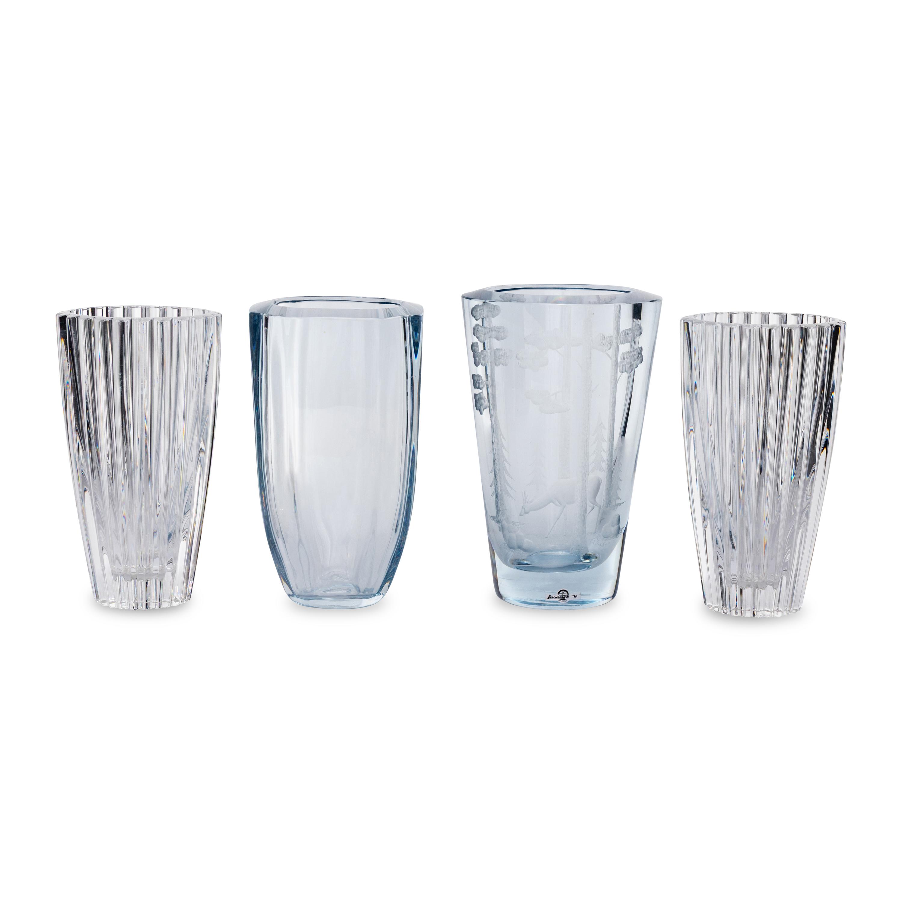 A Collection of Four Glass Vases