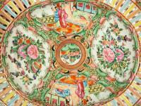 A Chinese Rose Medallion Porcelain Basket and Undertray