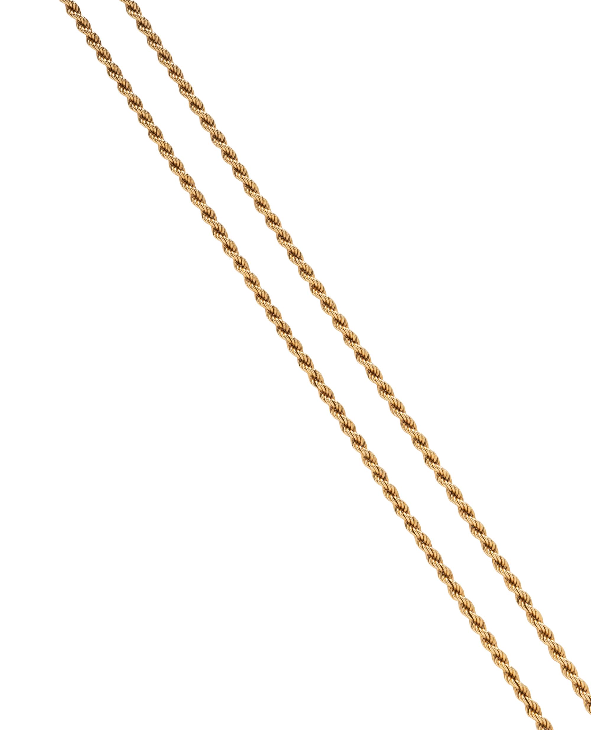 YELLOW GOLD ROPE LINK NECKLACE