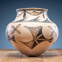 San Ildefonso Polychrome Pottery Olla