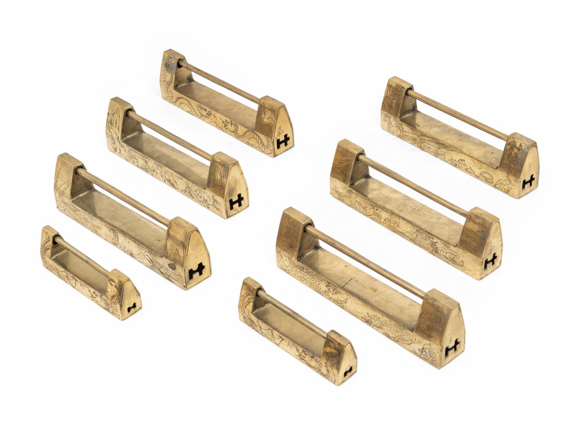 A Group of Chinese Brass Locks
