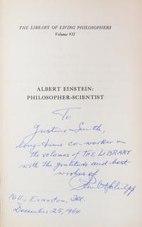 (EINSTEIN, ALBERT) Albert Einstein: Philosopher-Scientist, 1949. Limited, signed.
