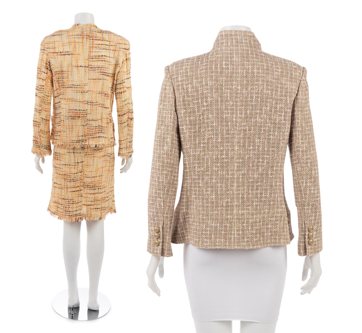 Three Chanel Pieces: One Two-Piece Skirt Suit, One Jacket, ca.1998