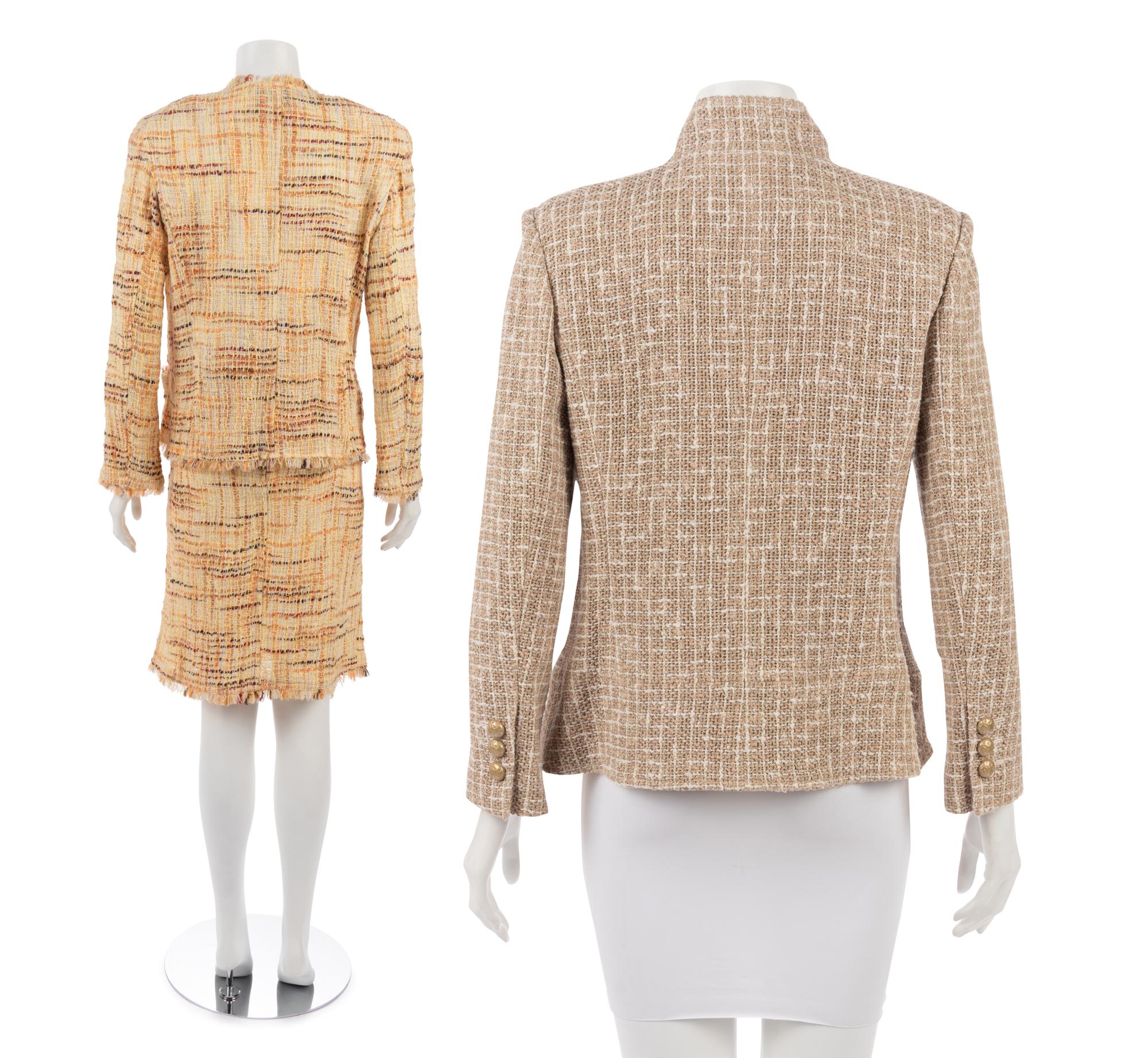 Three Chanel Pieces: One Two-Piece Skirt Suit, One Jacket, ca.1998