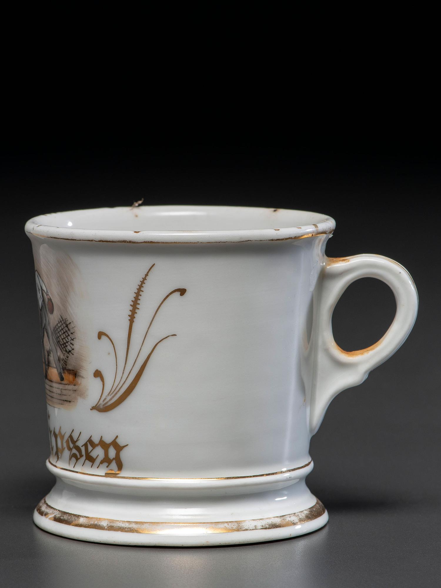 A Bowler's Porcelain Shaving Mug