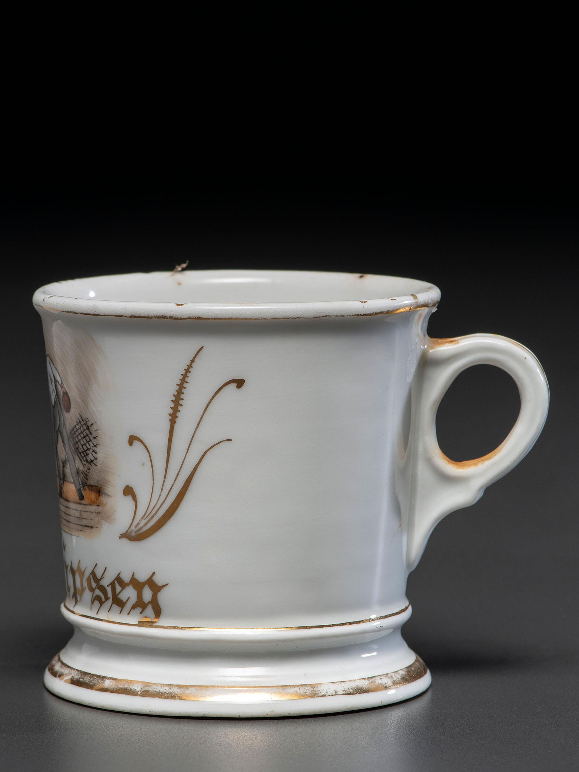 A Bowler's Porcelain Shaving Mug