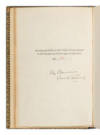 [BINDINGS]. CLEMENS, Samuel Langhorne ("Mark Twain") (1835-1910). The Writings of Mark Twain . Hartford, CT: American Publishing Co., 1899.