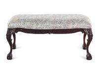 An Indonesian Carved Mahogany Bench