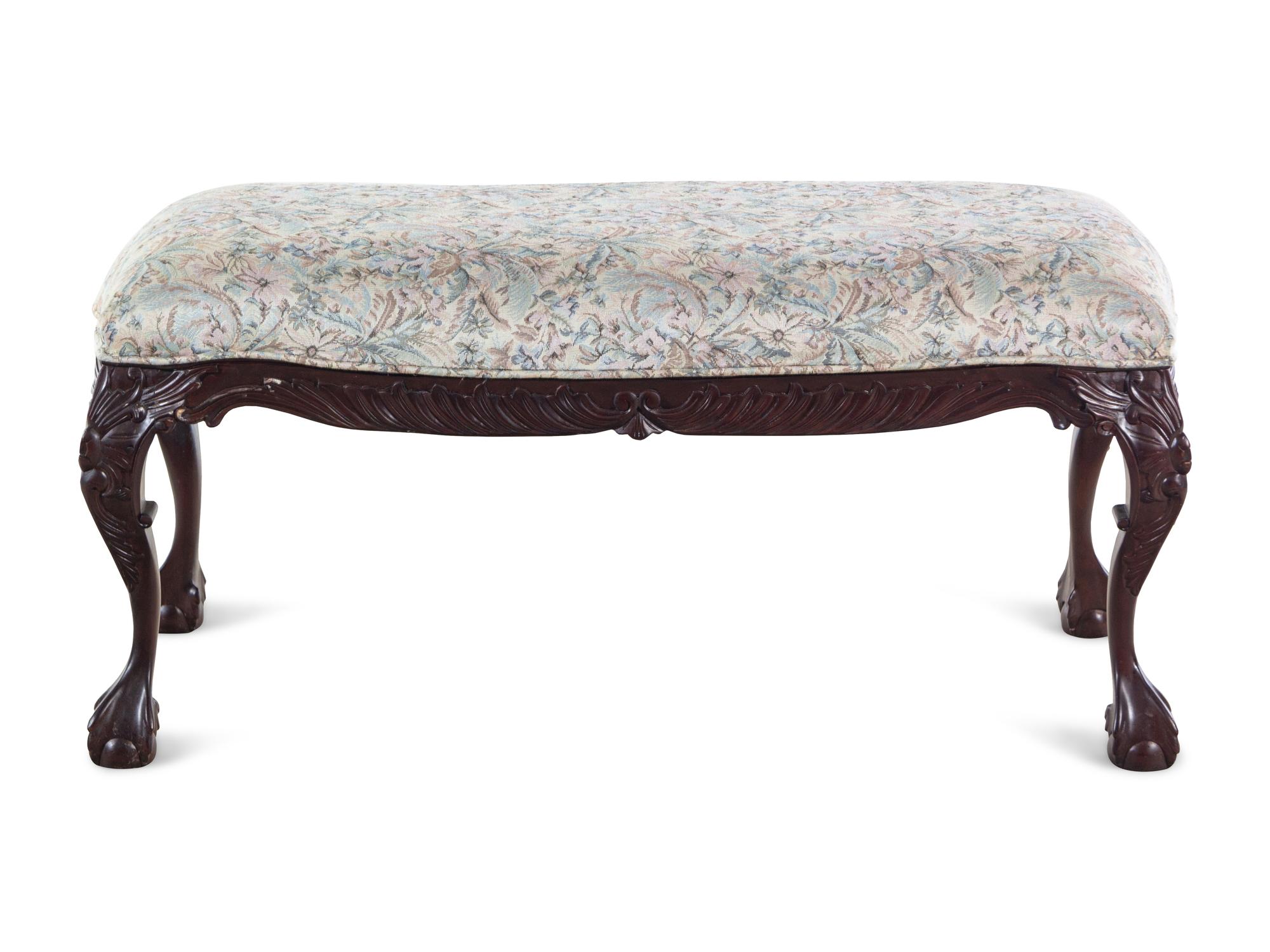 An Indonesian Carved Mahogany Bench